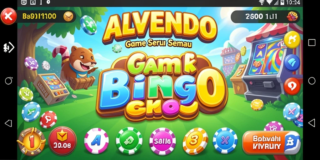 Tampilan menarik dari gameplay Bingo yang mendebarkan di ALVENDO.
