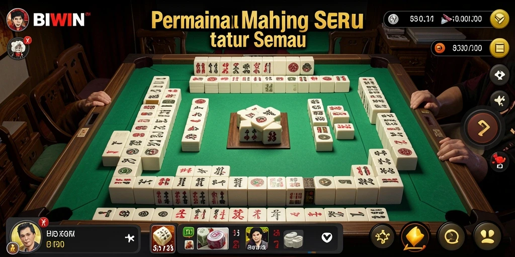 Tampilan gameplay seru BIWIN yang menampilkan aksi Mahjong.