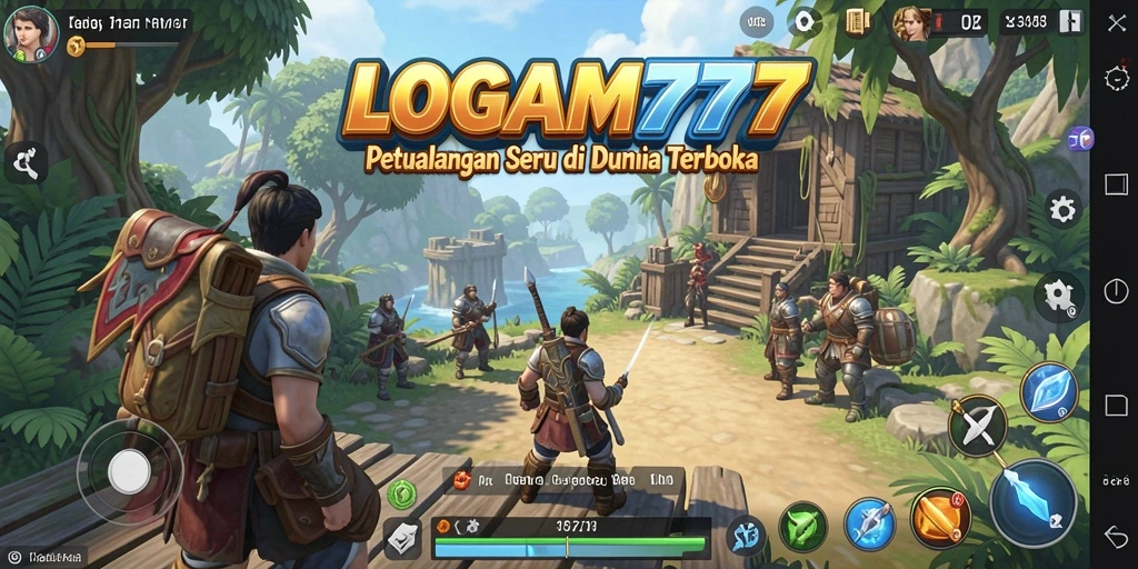 Screenshot utama LOGAM777 menunjukkan gameplay seru di dunia terbuka.