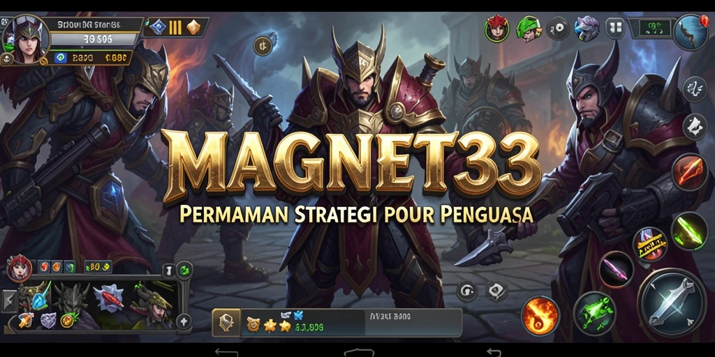 Screenshot utama menampilkan strategi pertempuran dalam MAGNET33.