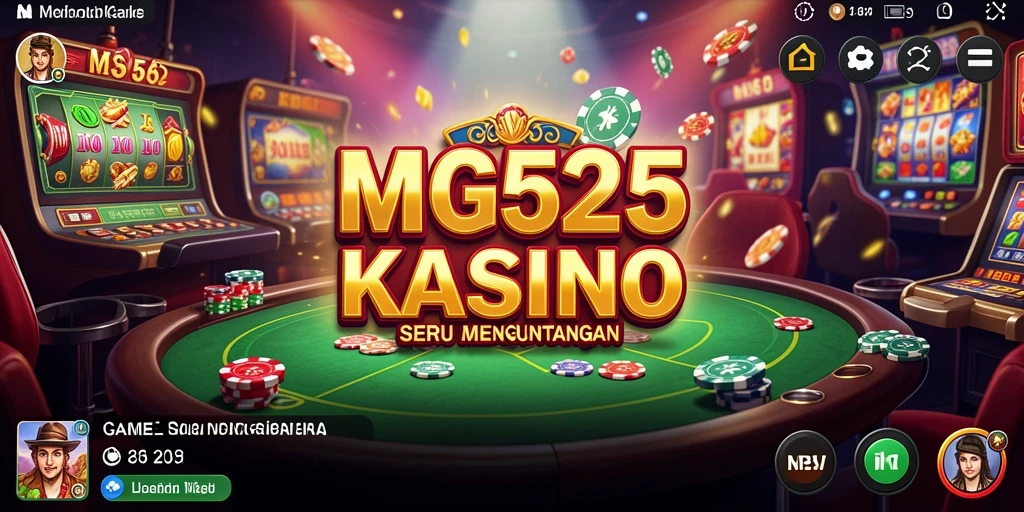 Tampilan permainan kasino yang menarik dan interaktif.