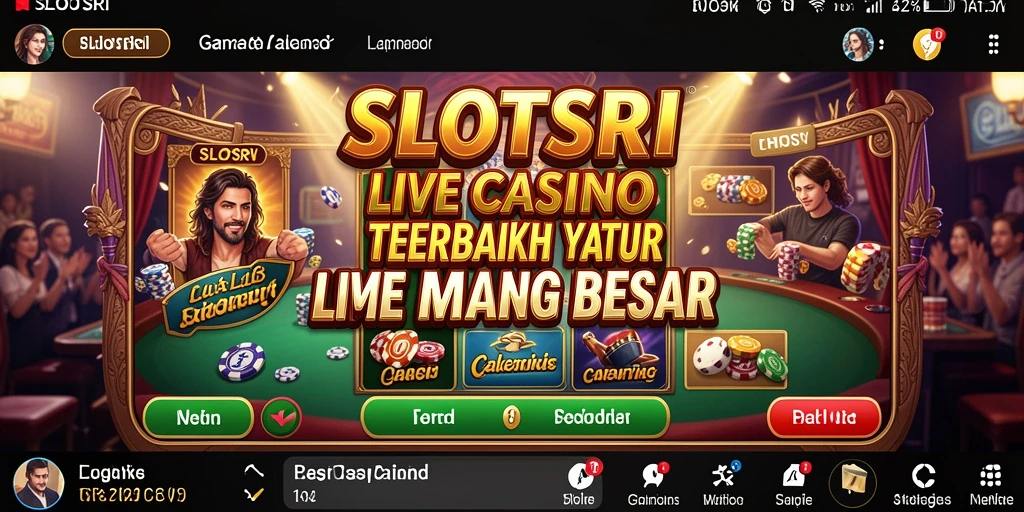 Tampilan menarik gameplay SLOTSRI dengan dealer langsung yang ramah.