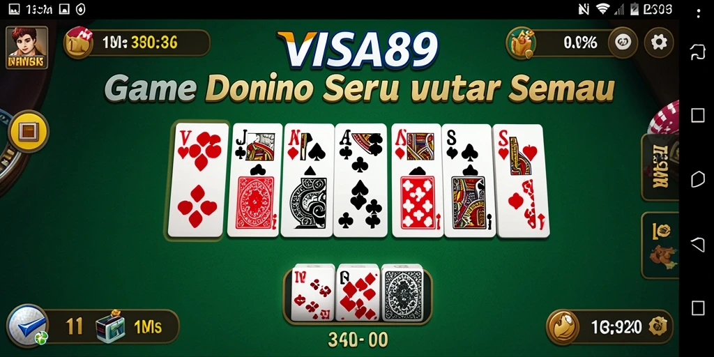 Screenshot gameplay VISA89 menampilkan keasyikan bermain Domino.