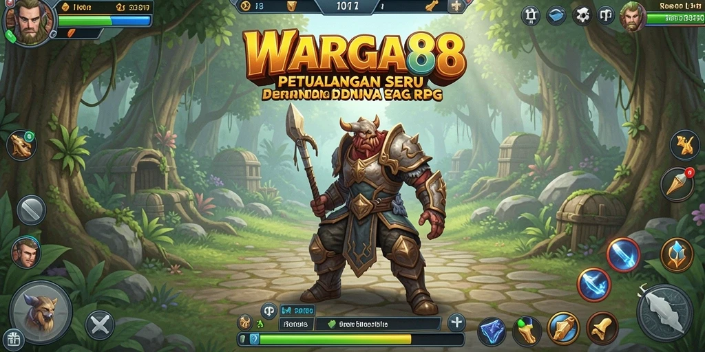 Screenshot menunjukkan petualangan mendebarkan dalam WARGA88.